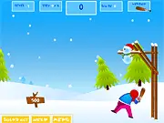 Play Snow Man Hitting online free game, distance-based game with a snowman and bat, physics-based game PlayArcadeHub