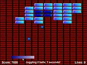 Juggle Basher brick breaking game, Arkanoid-style paddle game, free online retro arcade action