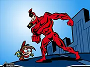 The Adventures of Crimson Chin and Cleft Part 2 free online game, superhero adventure game, Fairly OddParents characters, Cleft the Boy Chin Wonder
