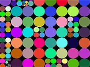 Disintegration free online game - Mousing over circles to make them shrink in abstract puzzle