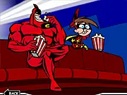 The Adventures of Crimson Chin and Cleft Part 4 free online game, superhero adventure game, Fairly OddParents characters, Cleft the Boy Chin Wonder