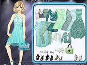 Seafoam Clothing free online dress up game, girl in green fashion outfit