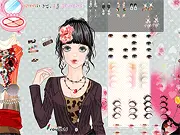 Screenshot of the Bohe Beauty online game showing a stylish girl getting a bohemian themed makeup and outfit makeover