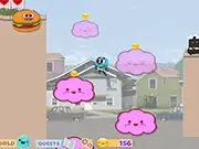 The Amazing World of Gumball Nightmare in Elmore free online platform game fighting monsters