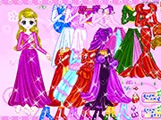 Beauty Princess Dress Up game screenshot showing a princess model wearing a beautiful gown, free online fashion game, play princess styling