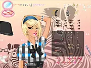 Screenshot of Autumn Makeup Edition game showing a character with warm, seasonal makeup and fall accessories