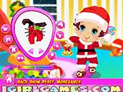 Cutest Baby's New Year Dress Up game screenshot showing a cute baby ready to be styled with new clothes and accessories for the New Year.