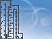 Overcoming Obstacles free online game screenshot - fast-paced action platformer with player character jumping over dangerous obstacles