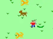 Too Many Snakes free game screenshot - fast-paced action game with player character fighting numerous snakes and other hostile creatures