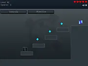 Quad Blits platformer game online, play free game with 30 levels, collect squares, avoid falling platforms