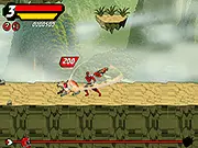 Power Ranger transformation game screenshot showing a ranger powering up with special effects