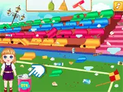Baby Stadium Cleaning free online game on PlayArcadeHub – simulation, arena cleanup, and organizing