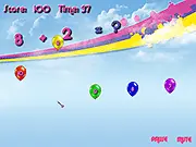 Balloon Math! free online game, dart throwing, math practice game, arithmetic puzzles