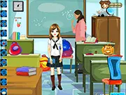 Uniform Magic dress up game, stylish girl character in a fashionable school uniform