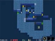 The Tiny Heist free online platformer game, a tiny character scaling a tower and collecting gems while avoiding security bots