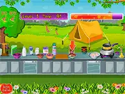 Italian Pizza free online cooking game screenshot showing a pizza with toppings ready for the oven