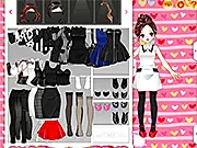 Play Black and White Fashion Designer Game free online, create monochromatic costumes, elegant black and white dress up