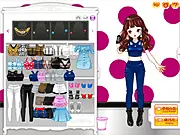 Play Cute Doll Summer Fashion Game free online, doll dress up with big wave curls and shorts, cute fashion game
