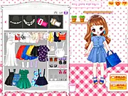 Return Trip game screenshot, packing clothes into a suitcase, play free online puzzle game