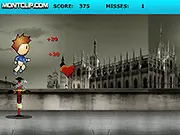 Play Running at Altitude free online jumping game, collecting hearts and jumping in time