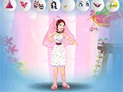 Doll Dress Up free online fashion game screenshot of a beautiful doll in a stylish new outfit