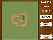 SokoBones free online puzzle game screenshot showing bones being pushed into holes