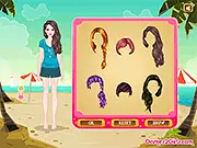 Vacation Selfie Dress Up free online game on PlayArcadeHub – summer fashion, beach clothes, and holiday styling