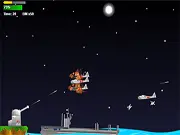 The Bombardment free online game, ground cannon defense shooter, shoot down enemy planes, defend the fleet airstrikes