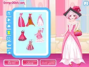 A Pink Birthday game screenshot, dress up girl in pink party clothes, play free online fashion game