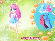 Beautiful Fairy dress up game screenshot, girl with wings and magic wand, play free online fantasy game