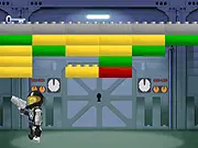 Play Minifigures Space Trap online free game, shooting Lego blocks, puzzle game with minifigures and silver key on PlayArcadeHub