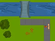 Guide Dog Training free online game, dog simulation game, navigate obstacles