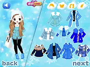 My Blue Wardrobe free online dress-up fashion game featuring blue clothing