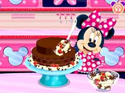 Minnie Mouse Chocolate Cake - Free online baking and decorating game for kids