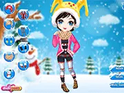 Winter Girl free online dress-up game choosing cozy winter fashion and coats