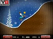 Winter Motorbike Adventure online game, free winter racing game, collect stars to buy new bike, physics motorbike challenge