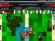 Deadly Neighbors 2 game screenshot, turn-based battle with customized family members, play free online strategy game