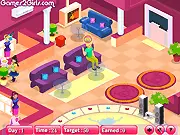 Animated people at a party, playing Fun Party Management simulation game online