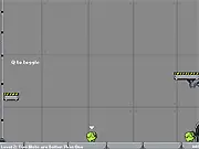 Blob Escape from Lab-16B free online game screenshot showing a green blob character in a futuristic laboratory level