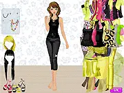 Yellow and Black Closet Dressup game, fashion stylist, online dress-up game