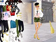 Vogue Girl Fashion Show Dress Up free online game, model getting ready for the runway