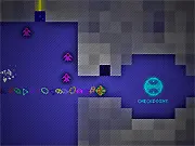 Reach For It free online game, space maze survival, pilot ship through monster labyrinth, classic Flash game