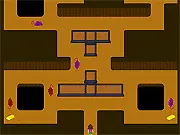 Death By Obsession game screenshot, main character sneaking through a dangerous monster dungeon, play free online