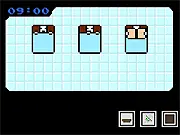 The Hospital free online game screenshot, emergency room scene with doctor treating patient against a countdown timer