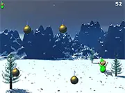 Bulbs Away game screenshot, character evading falling Christmas light bulbs, play free online arcade game