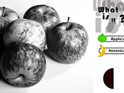 Apples and Bananas free online quiz game. Identify black and white pictures of fruits on PlayArcadeHub.
