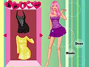 Girl Clubbing Dressup game image, girl wearing a glamorous party dress, play free online fashion club game on PlayArcadeHub