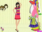 Play Puffy Curly Hairstyle Dressup free online game, choose a dress to match the puffy curly hair, fashion styling game.