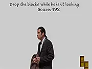 Confused Travolta Clicker EXTREME game screen, John Travolta meme character, high-score free online clicking game.