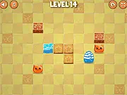 Jelly Fun Puzzle Online Game Screenshot, Colorful Jellies Sliding Across a Grid to Land on Star Tiles
